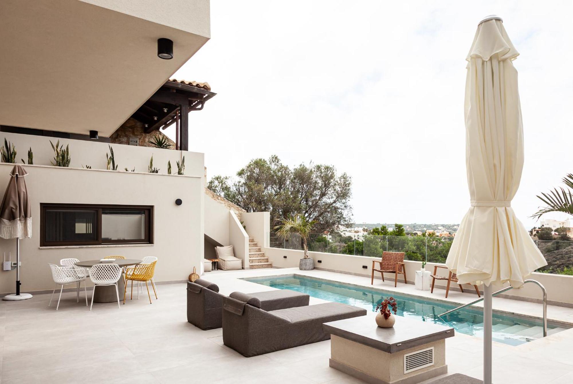 Orama Luxury Suite 3 Bedrooms With Private Pool Khersónisos Eksteriør bilde