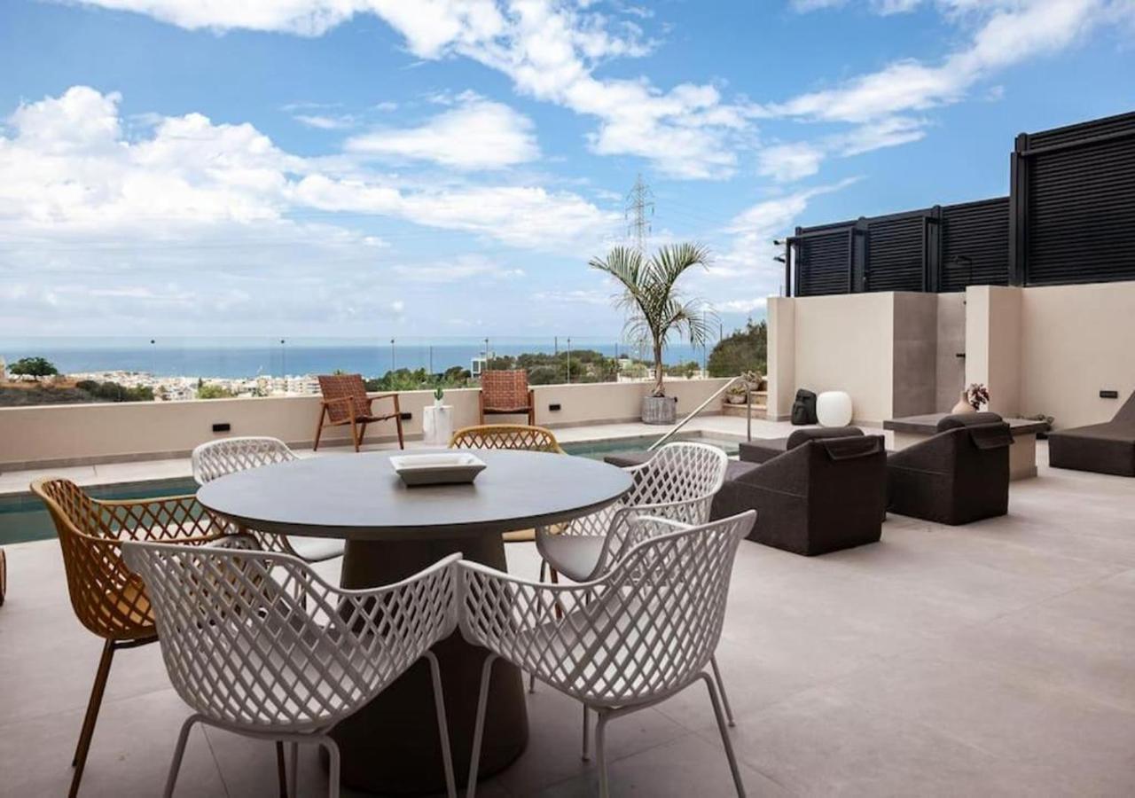 Orama Luxury Suite 3 Bedrooms With Private Pool Khersónisos Eksteriør bilde